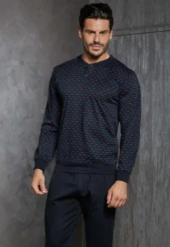 Pigiama Uomo 100% Cotone Jersey Enrico Coveri 1081 Outlet