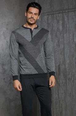 Pigiama Uomo 100% Cotone Jersey Enrico Coveri 1087 Outlet
