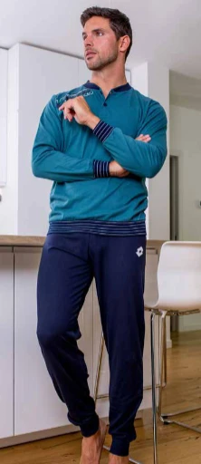 Pigiama Uomo Lungo Cotone Jersey Lotto 1100 Outlet