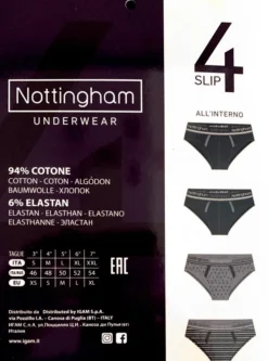Slip Uomo Cotone Elasticizzato Moda Nottingham 14939
