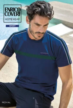 Enrico Coveri Completo Uomo Corto 100% Cotone Coveri Sport 2036 Prezzo Promozionale