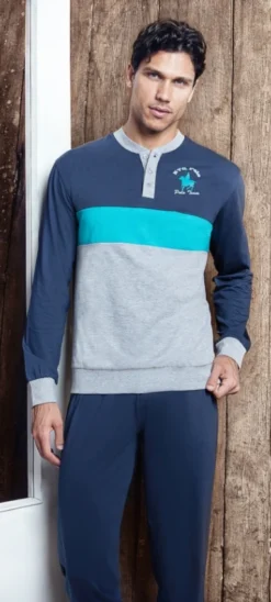 Pigiama Uomo Cotone 100% Nottingham Sport 24035 Outlet
