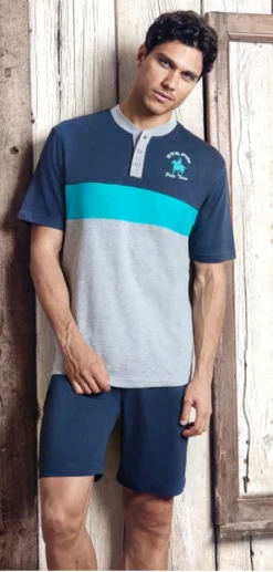 Pigiama Uomo Corto 100% Cotone Nottingham Sport 24036