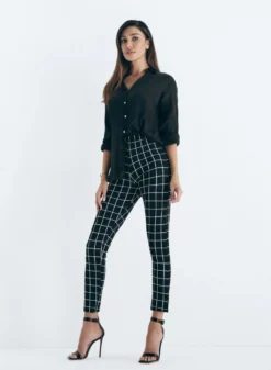 Leggins Donna Fantasia Quadri Moda 4520