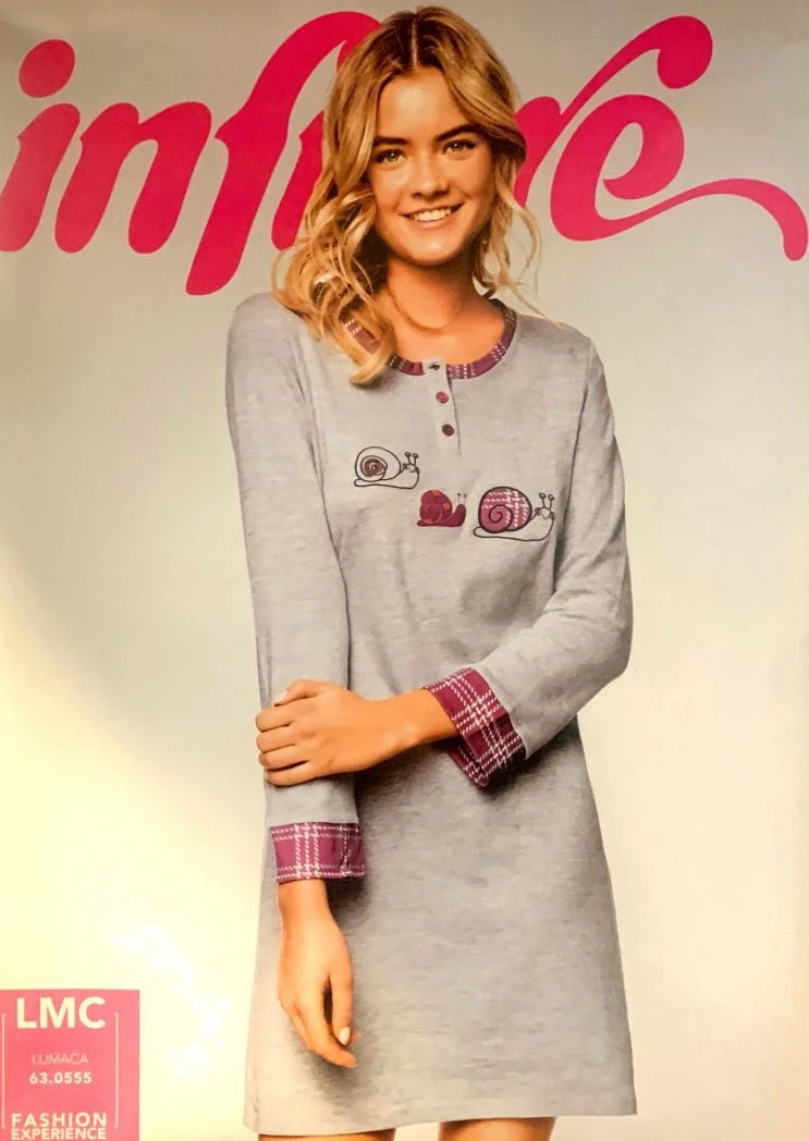 Camicia Da Notte Cotone Caldo Invernale Infiore 555 3 Camicia Da Notte Cotone Caldo Invernale Infiore 555