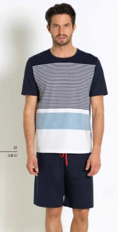 Pigiama Uomo Corto 100% Cotone You 365 77729 Special Price Outlet