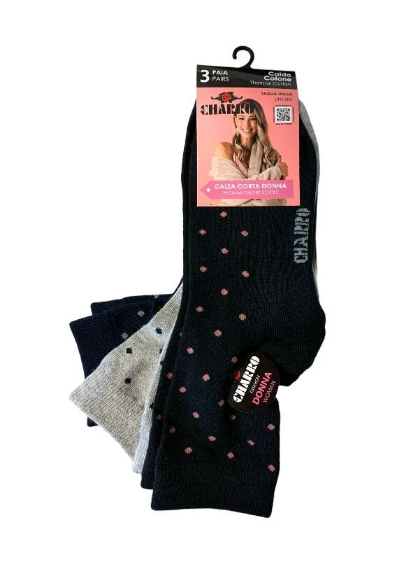 Calzino Corto Donna Caldo Cotone Invernale EL CHARRO Erika 80 3 Calzino Corto Donna Caldo Cotone Invernale EL CHARRO Erika 80