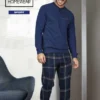Pigiama Uomo Lungo 100% Cotone Jersey Enrico Coveri 8133 Prezzo Promozionale -INTIMO OUTLET Saldi 8133 1