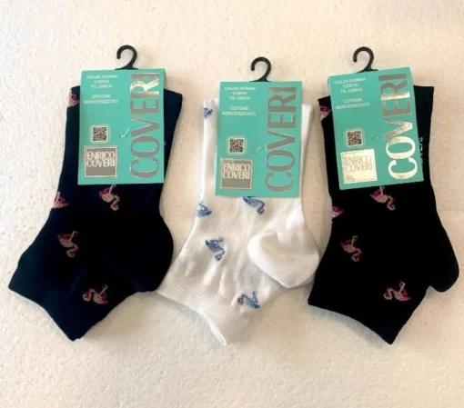 Enrico Coveri Calzino Donna Corto Cotone Mercerizzato Coveri Papaya 215 -INTIMO OUTLET Saldi papaya 215 1