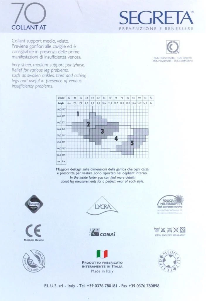 Collant Segreta 70 Compressione Graduata IBICI 4 Collant Segreta 70 Compressione Graduata IBICI - immagine 2