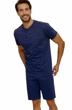 Pigiama Uomo CORTO 100% Cotone IL GRANCHIO 745 Prezzo Promozionale