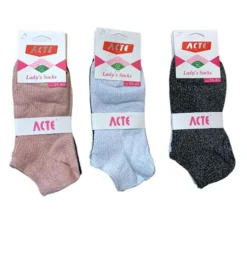 Calzino Donna Lurex Corto Cotone Acte 2026