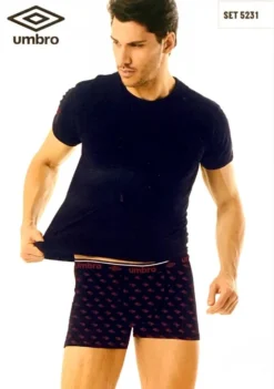 Completo Uomo Maglia E Boxer Umbro 5231